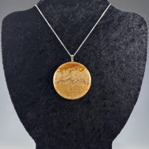 Large Pendant - Gold Resin & Mallee Burl